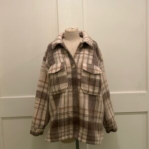 Neutral Plaid Zara jacket.
